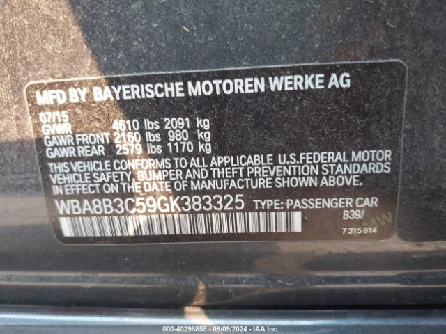 WBA8B3C59GK383325 BMW 340i