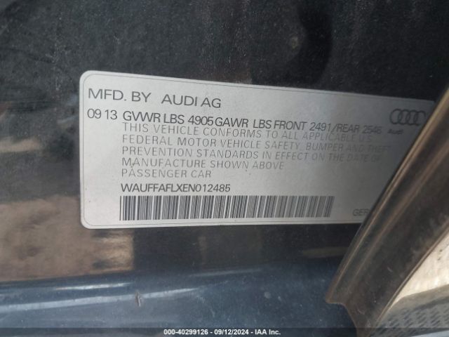WAUFFAFLXEN012485 Audi A4 2.0t Premium