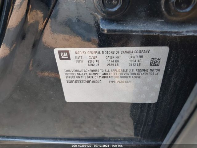 2G61U5S30H9198564 Cadillac Xts W20 Livery Package