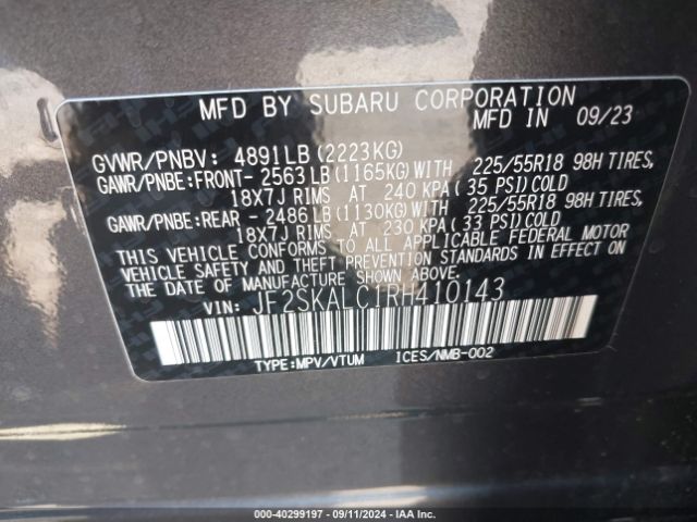 JF2SKALC1RH410143 Subaru Forester Limited