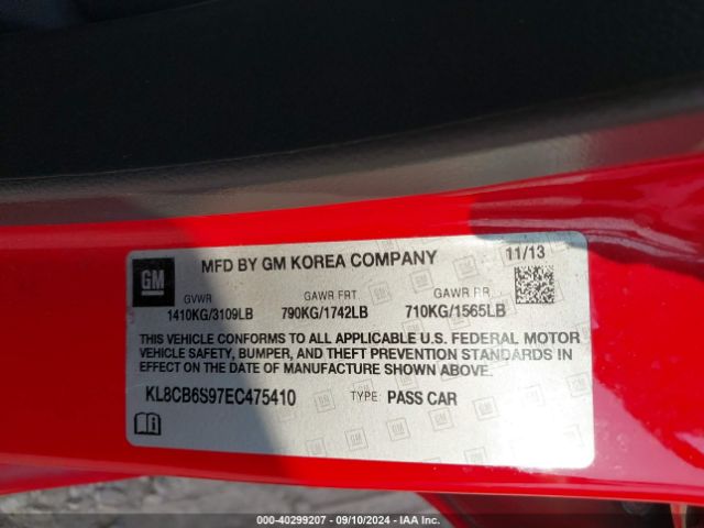 KL8CB6S97EC475410 Chevrolet Spark Ls Auto