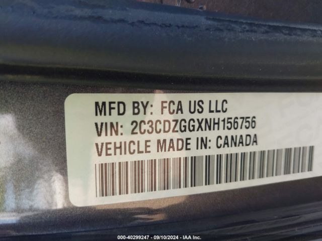2C3CDZGGXNH156756 Dodge Challenger Sxt Awd
