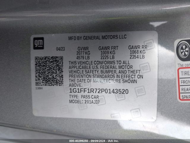 2023 CHEVROLET CAMARO 1G1FF1R72P0143520 Photo 8