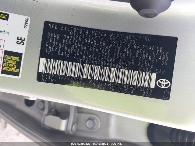 Toyota COROLLA LE 2024 5YFB4MDE0RP088609 Image 9