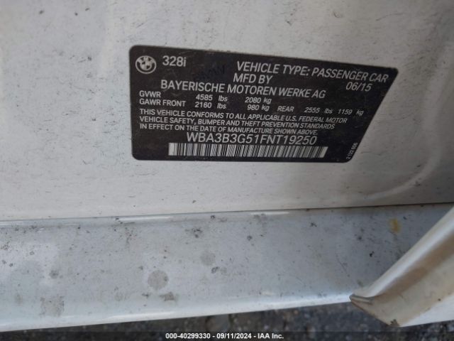 WBA3B3G51FNT19250 BMW 328i Xdrive