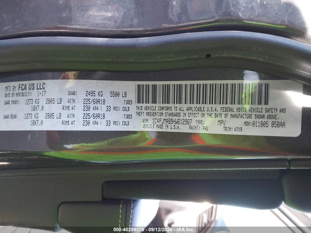 1C4PJMAB9HW612967 Jeep Cherokee Altitude 4x4