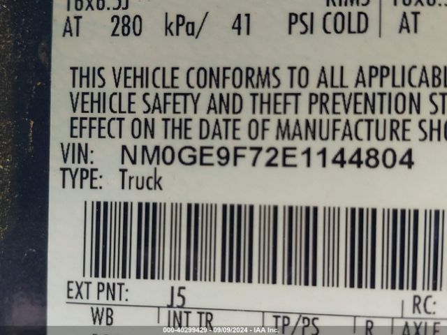 NM0GE9F72E1144804 Ford Transit Connect Xlt