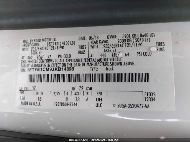 1FTYE1CM9JKB14898 Ford Transit-150