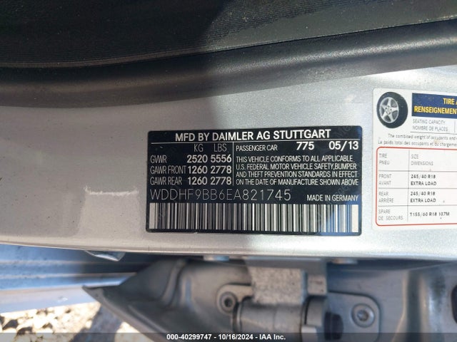 Mercedes-Benz E 550 4matic 2014 WDDHF9BB6EA821745 Image 9