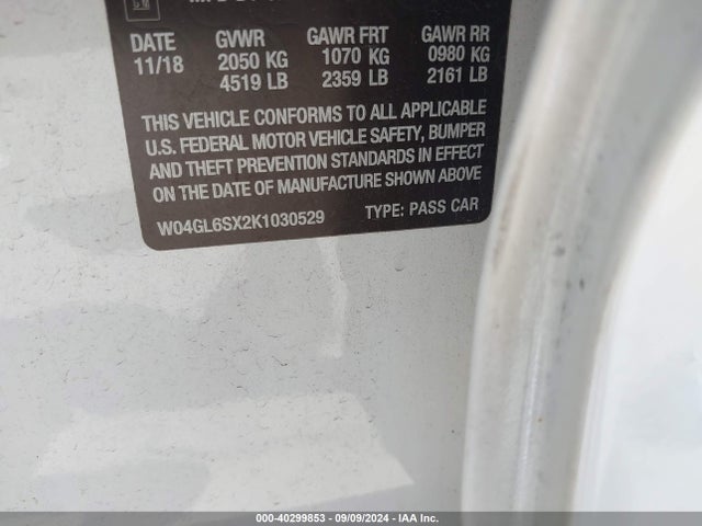 W04GL6SX2K1030529 Buick Regal Sportback Fwd Preferred