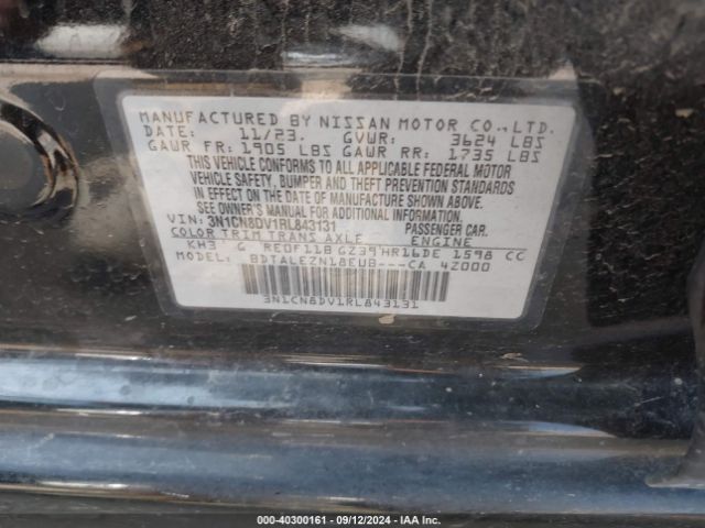 3N1CN8DV1RL843131 Nissan Versa 1.6 S