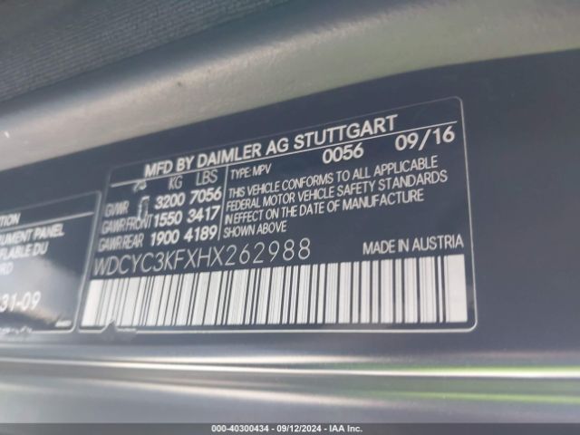 WDCYC3KFXHX262988 Mercedes-Benz G 550 4matic