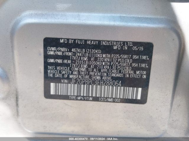 JF2GPBPC3FH288064 Subaru Xv Crosstrek Hybrid Touring