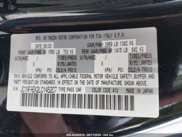 JC1NFAEK2L0145207 Fiat 124 Spider Lusso