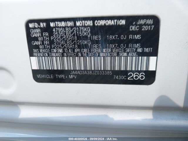 JA4AD3A38JZ033385 Mitsubishi Outlander Le