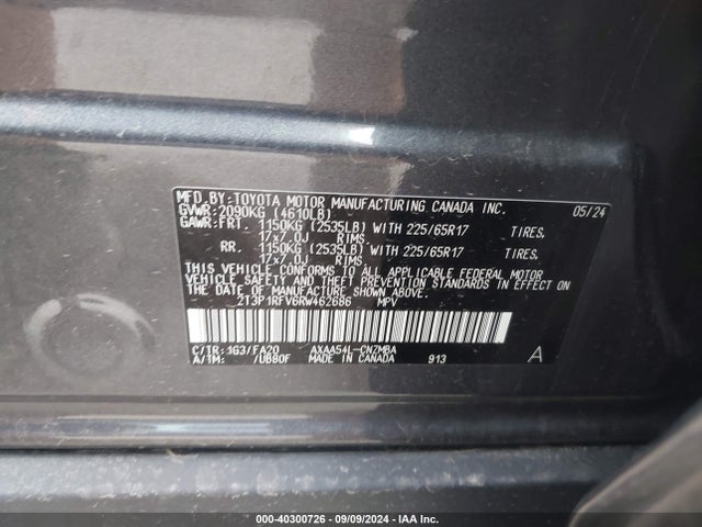 Toyota Rav4 Xle 2024 2T3P1RFV6RW462686 Image 9