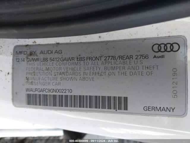 WAUFGAFC9GN002210 Audi A6 3.0t Premium Plus