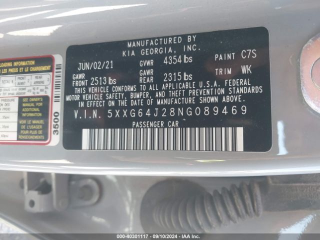 5XXG64J28NG089469 KIA K5 Gt-line