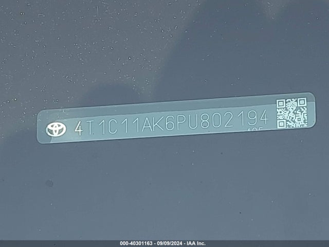 4T1C11AK6PU802194 Toyota CAMRY LE