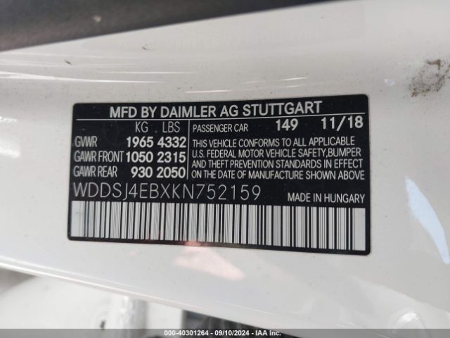 2019 MERCEDES-BENZ CLA 250 WDDSJ4EBXKN752159 Photo 8