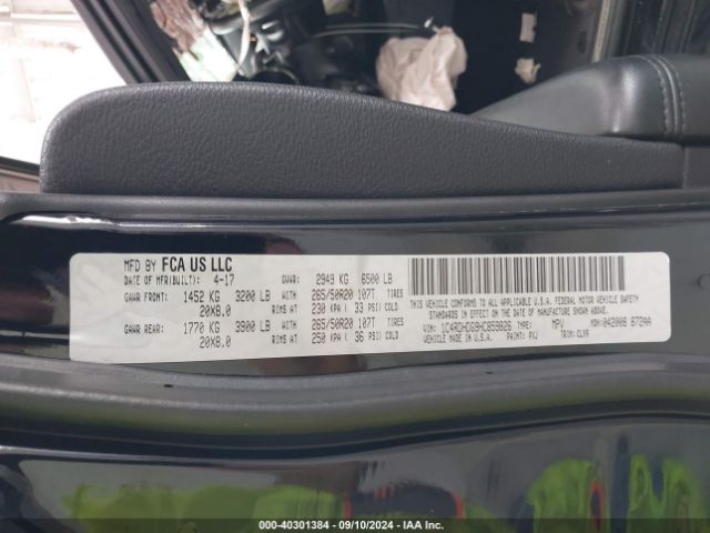 1C4RDHDG9HC859826 Dodge Durango Gt Rwd