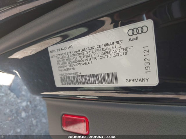 WAUL2BF26RN051074 Audi A6 Premium Plus 55 Tfsi Quattro S Tronic