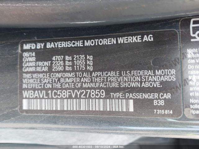 WBAVL1C58FVY27859 BMW X1 Xdrive28i