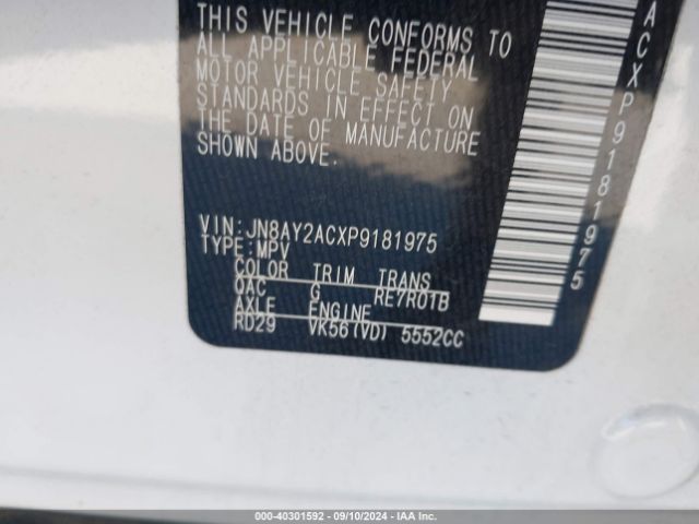 JN8AY2ACXP9181975 Nissan Armada Sv 2wd