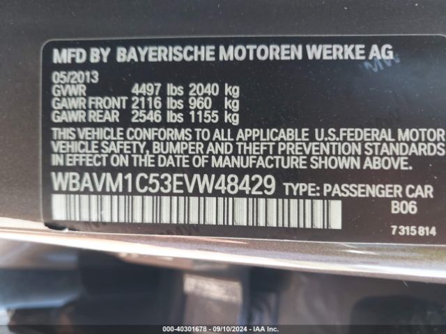 WBAVM1C53EVW48429 BMW X1 Sdrive28i