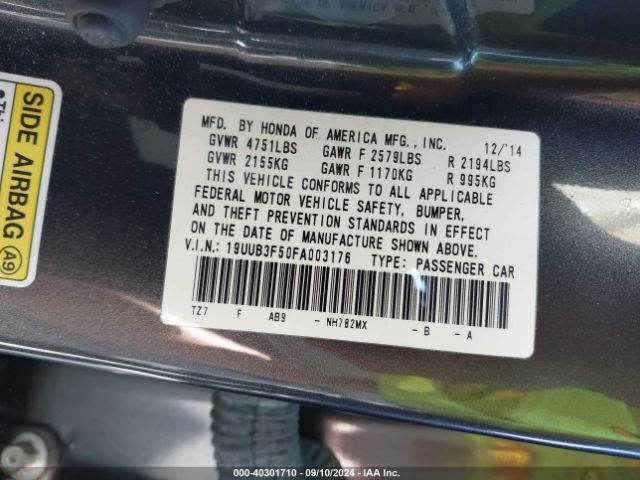 19UUB3F50FA003176 Acura Tlx V6 Tech