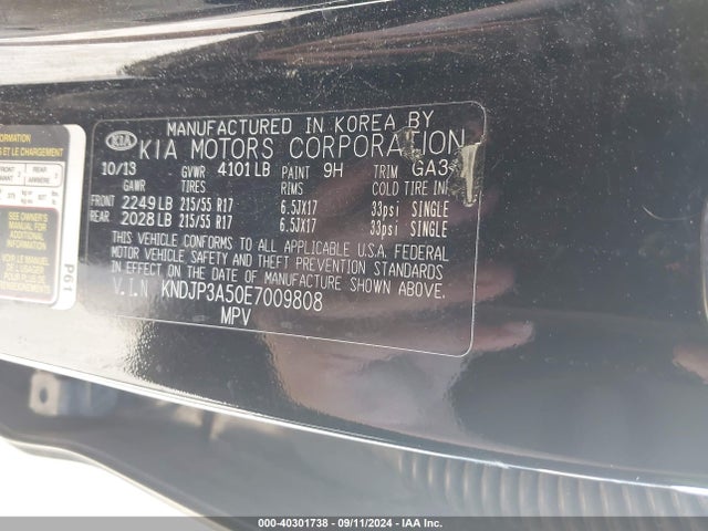 KNDJP3A50E7009808 KIA SOUL +