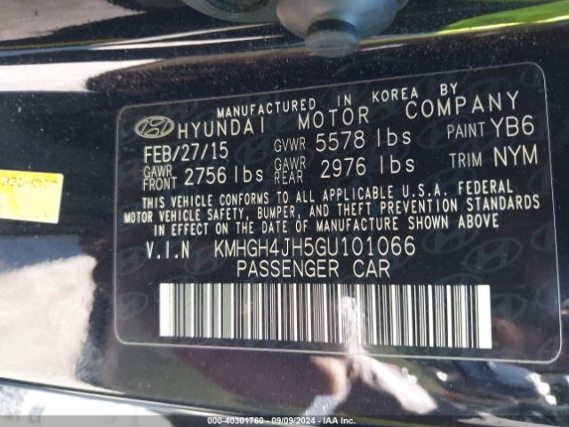 KMHGH4JH5GU101066 Hyundai Equus Signature