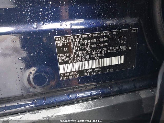 4T3EWRFV2LU004367 Toyota Rav4 Hybrid Xse