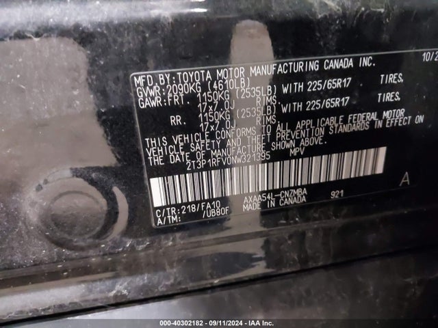 Toyota Rav4 Xle 2022 2T3P1RFV0NW321395 Image 9