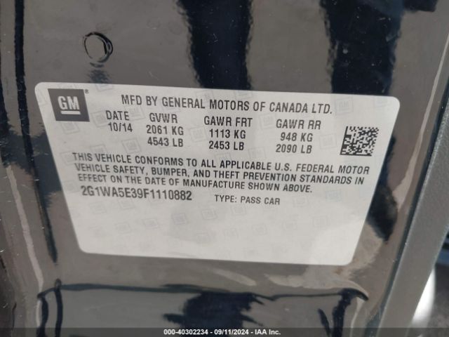 2G1WA5E39F1110882 Chevrolet Impala Limited Ls