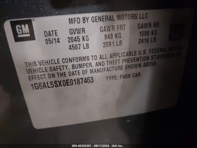 1G6AL5SX0E0187463 Cadillac Ats Premium