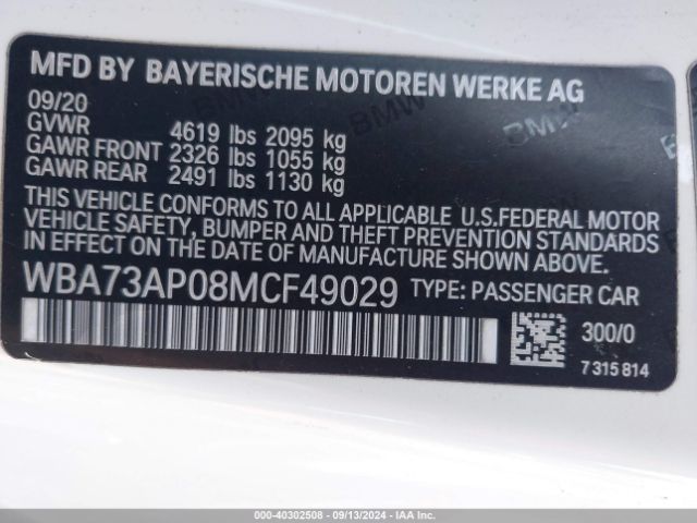 WBA73AP08MCF49029 BMW 430i Xdrive