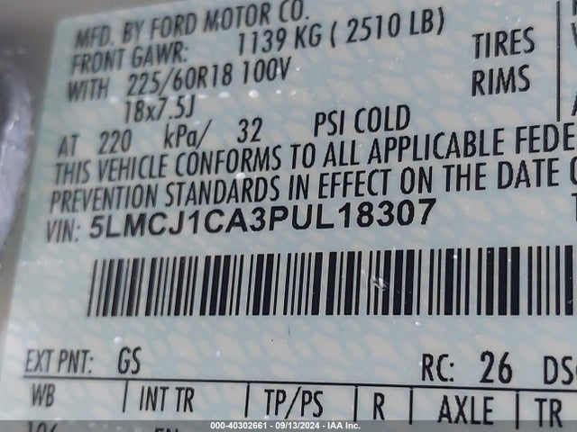 Lincoln Corsair Standard 2023 5LMCJ1CA3PUL18307 Image 9
