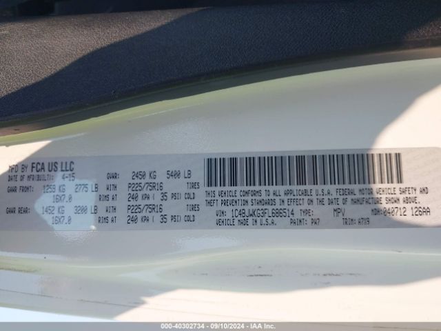 1C4BJWKG3FL686514 Jeep Wrangler Unlimited Sport Rhd