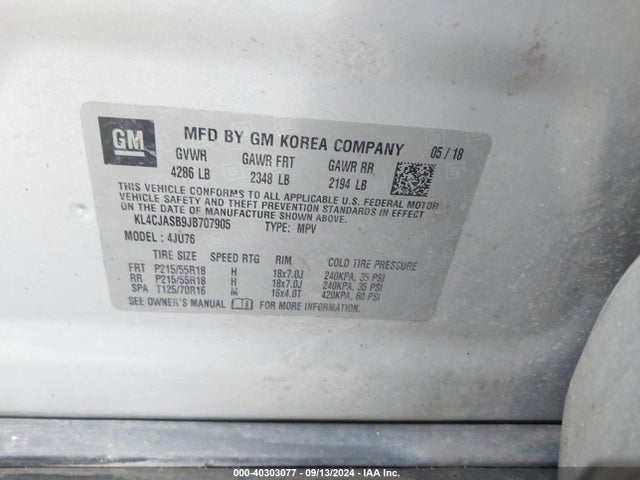 Buick Encore Preferred 2018 KL4CJASB9JB707905 Image 9