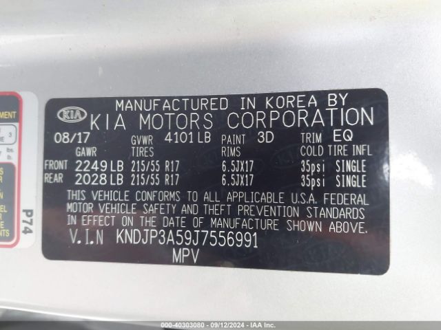 KNDJP3A59J7556991 KIA SOUL +