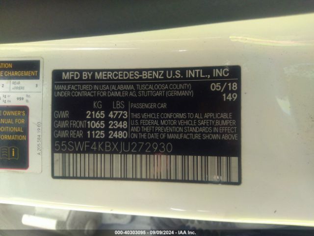 55SWF4KBXJU272930 Mercedes-Benz C 300 4matic