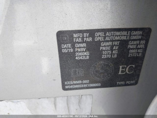W04GM6SX4K1068003 Buick Regal Sportback Fwd Preferred Ii