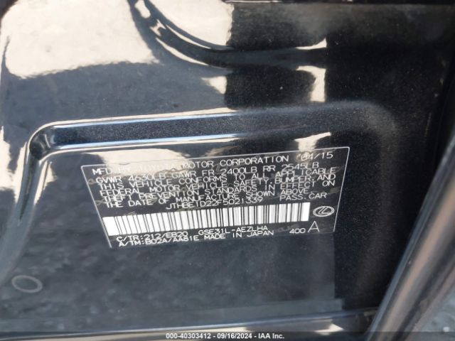 JTHBE1D22F5021339 Lexus IS 350