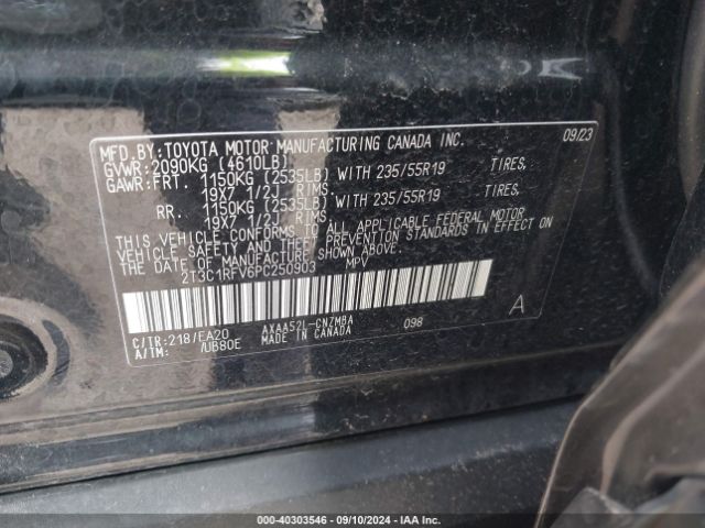2T3C1RFV6PC250903 Toyota Rav4 Xle Premium