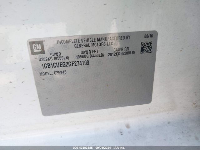 1GB1CUEG2GF274109 Chevrolet Silverado 2500hd Wt