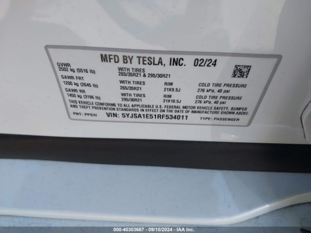 5YJSA1E51RF534011 Tesla Model S Long Range