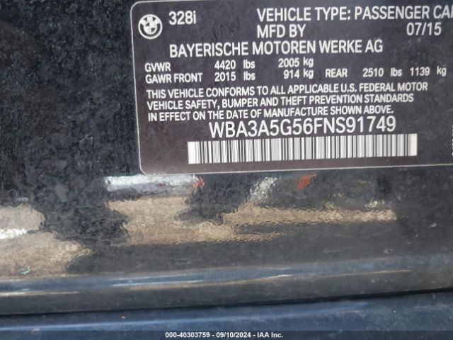 WBA3A5G56FNS91749 BMW 328I