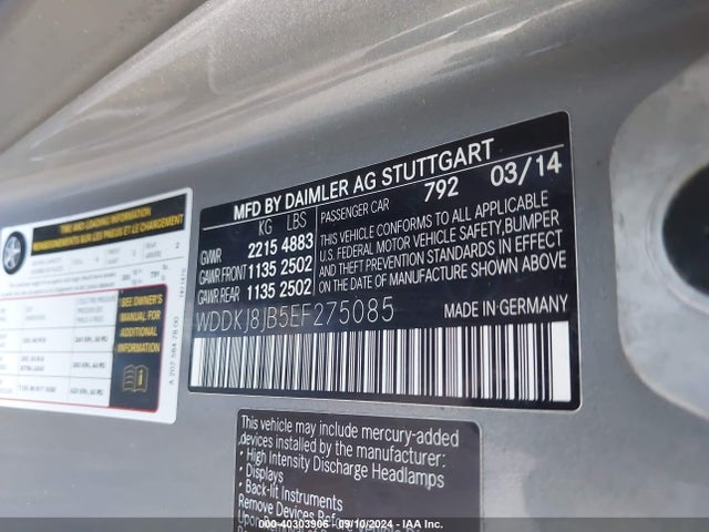 WDDKJ8JB5EF275085 Mercedes-Benz E 350 4matic