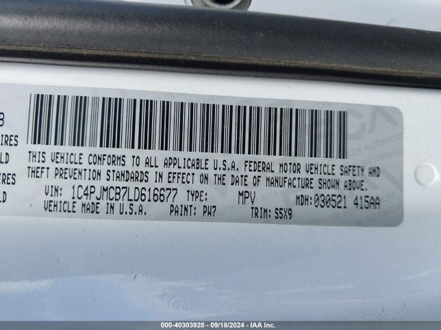 1C4PJMCB7LD616677 Jeep Cherokee Latitude 4x4